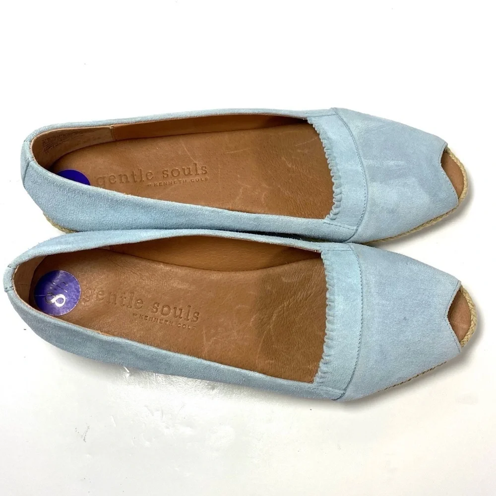 Gentle Souls Lissa Wedge Espadrilles Blue Size‎ 8.5